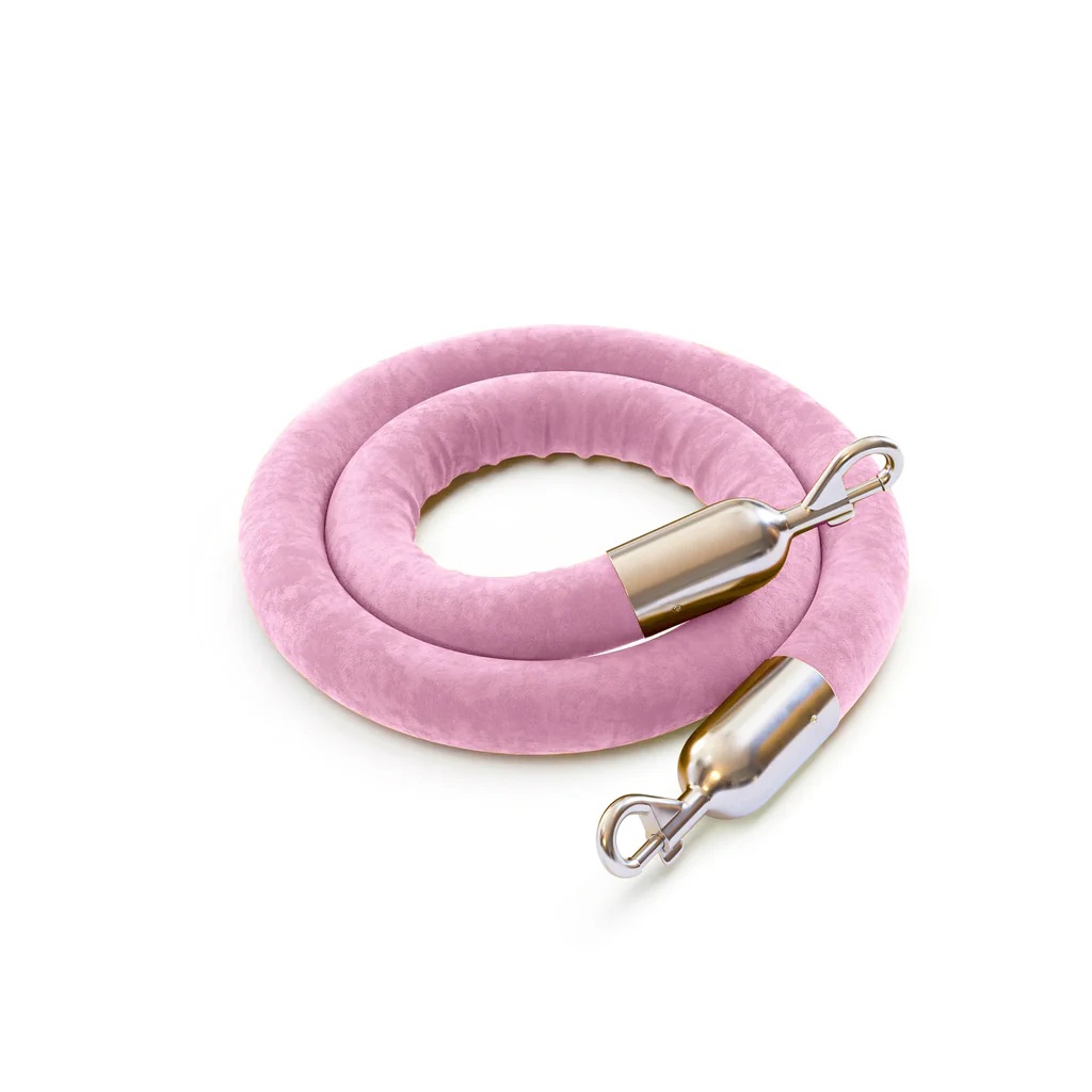 Rope - Pink w/ Stainless Ends, 6' Length