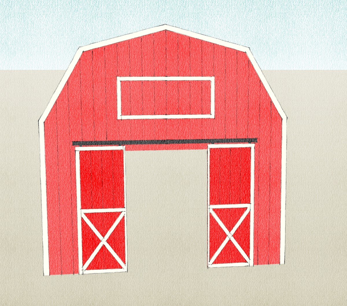 8'x8' Prop - Red Barn
