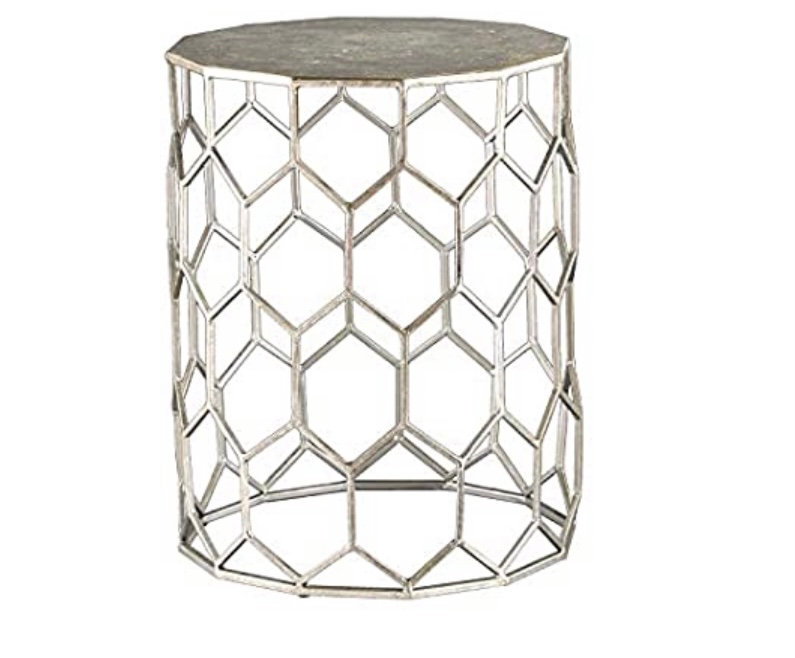 Shape End Table with Mirror Top