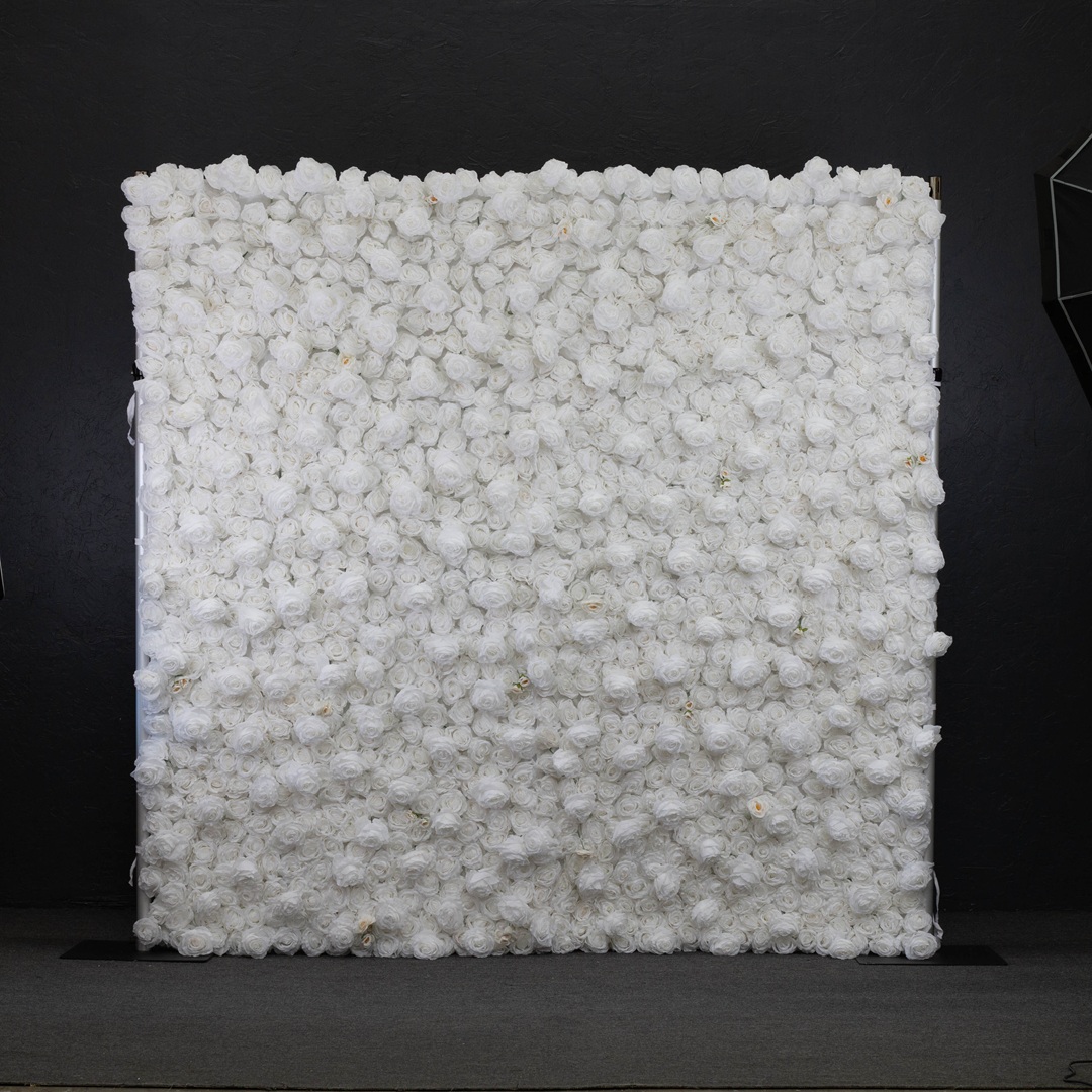 Flower Wall - 8x8 White Rose Wall