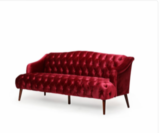 Red Velvet Loveseat