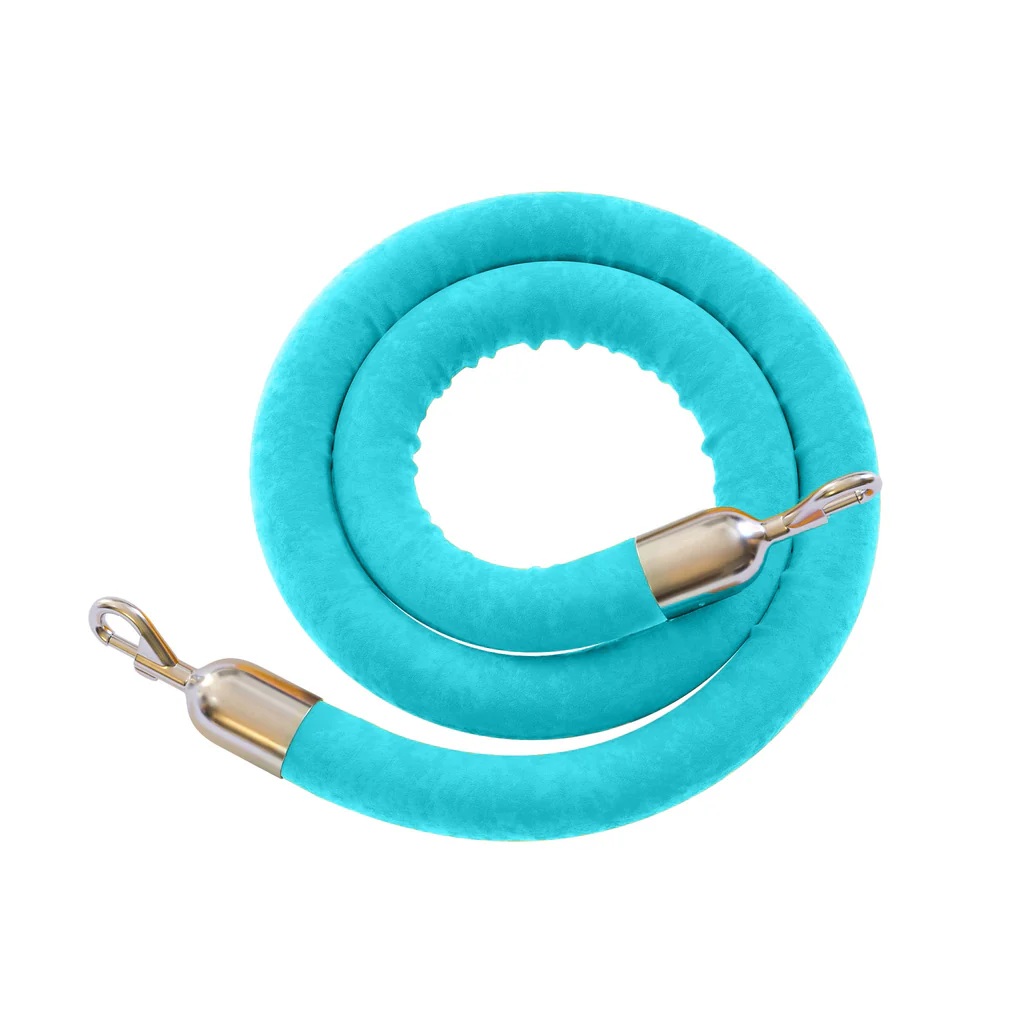 Rope - Turquoise Black w/ Stainless Ends, 6' Length