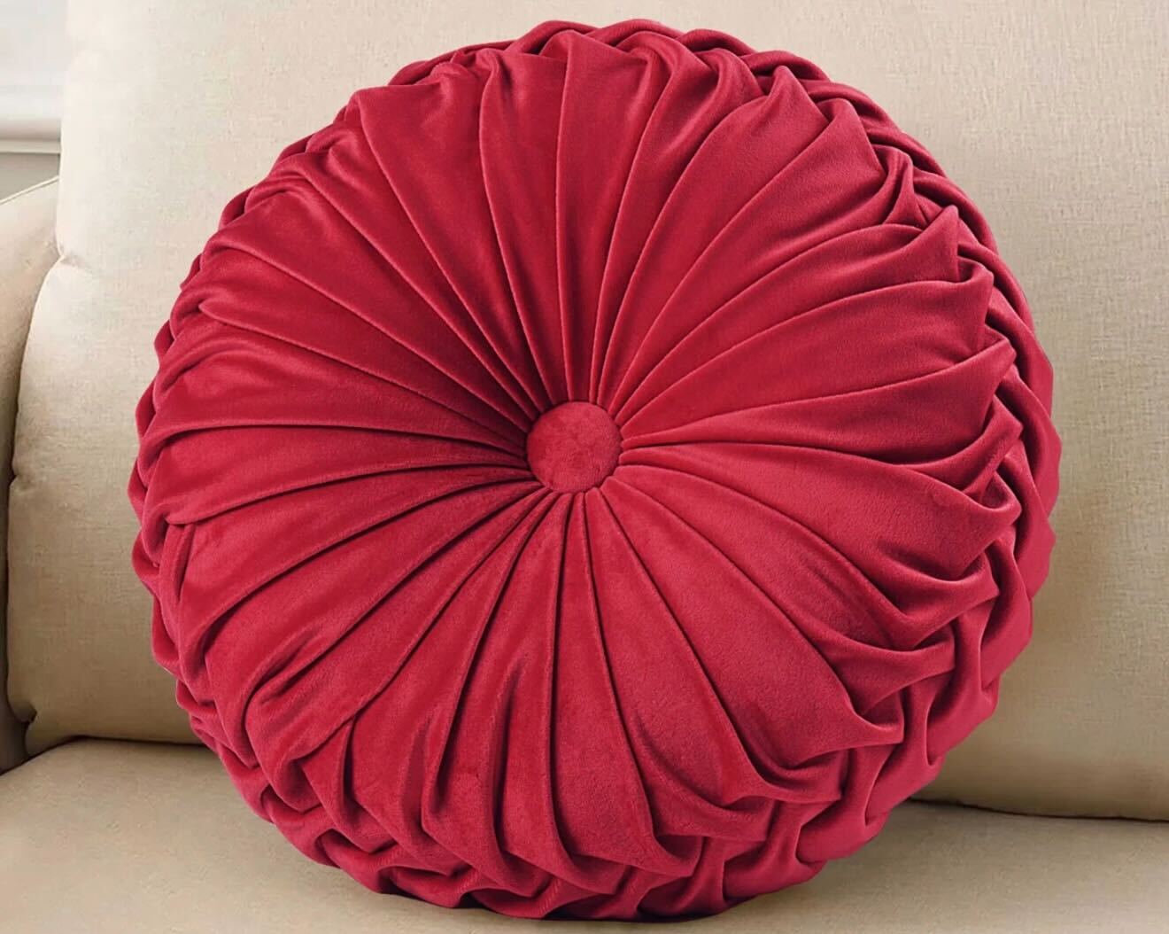 Tufted Red Pillows
