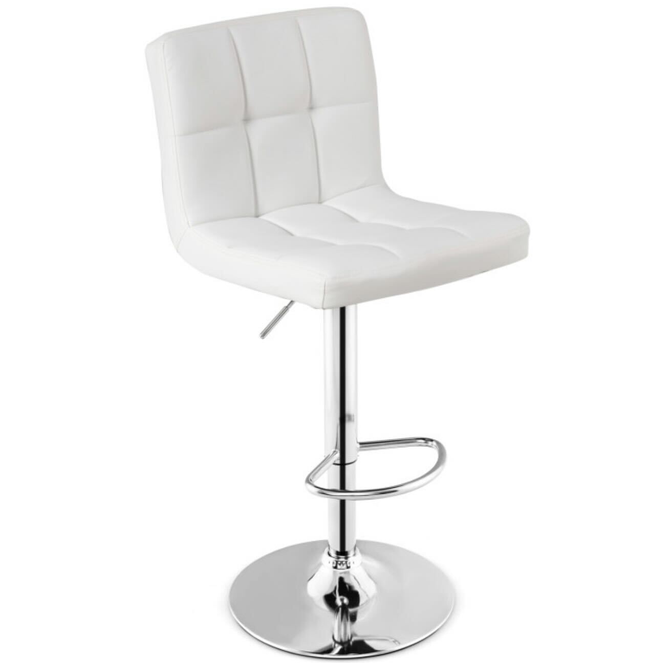 White Tufted Barstool