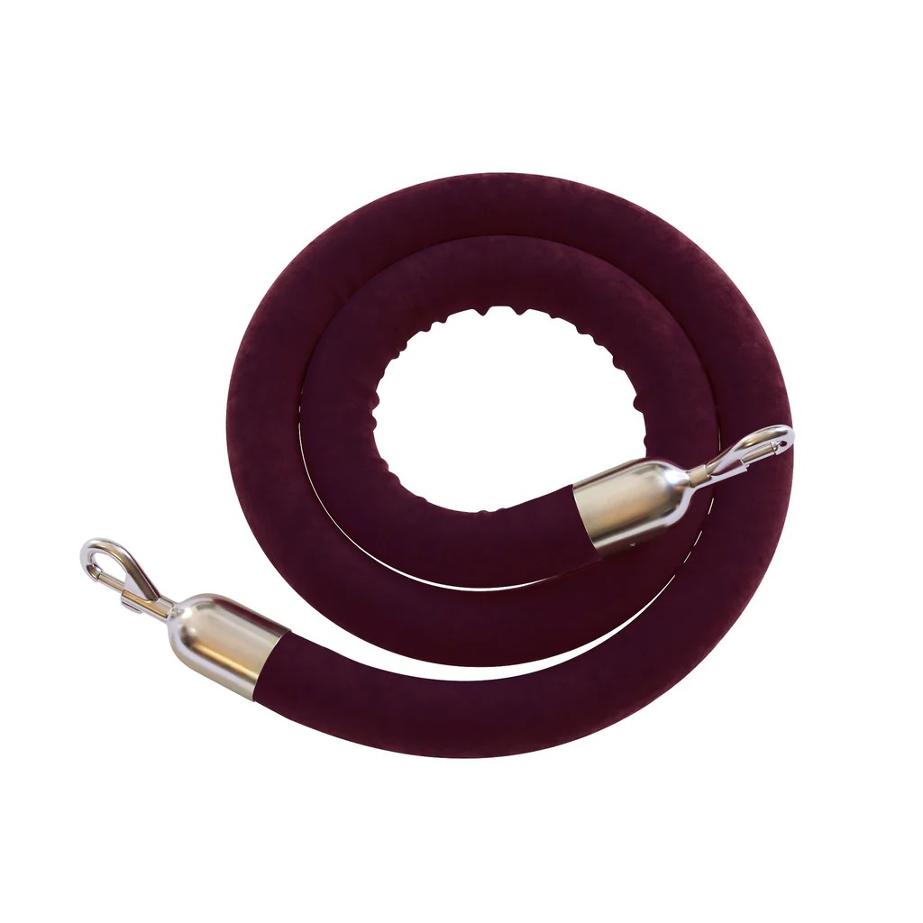 Rope - Maroon w/ Stainless Ends, 6' Length